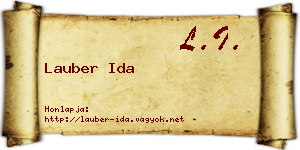 Lauber Ida névjegykártya