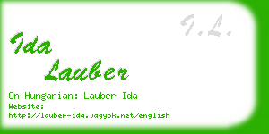 ida lauber business card
